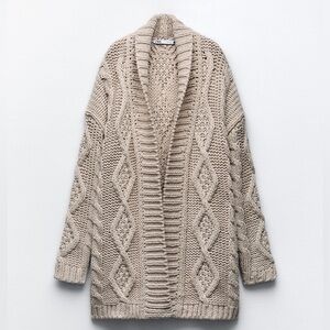 Zara Cable Knit Coat